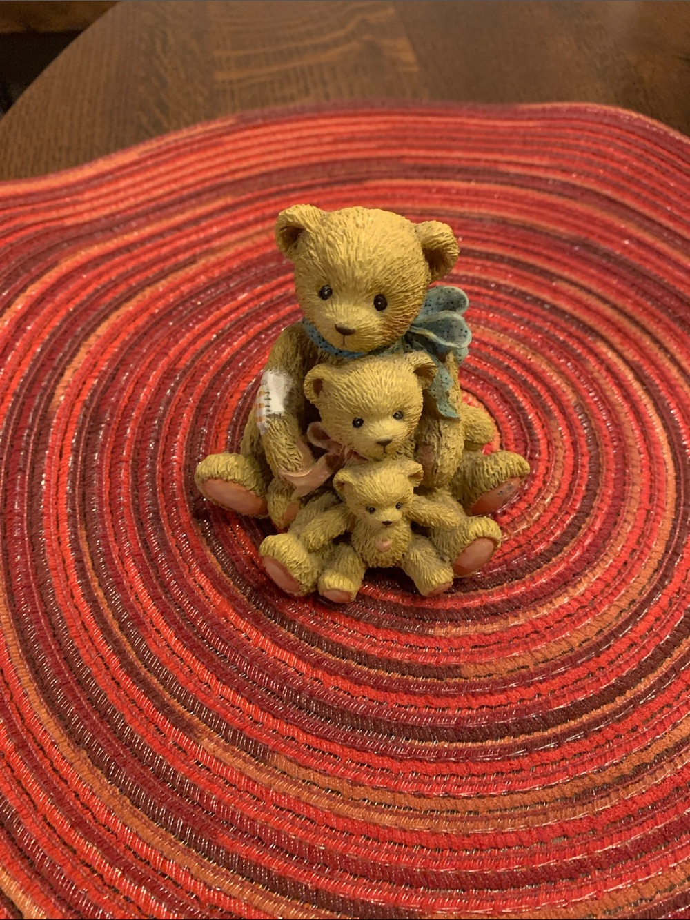 Cherished Teddy Bear Figurine Trio - Home Accent